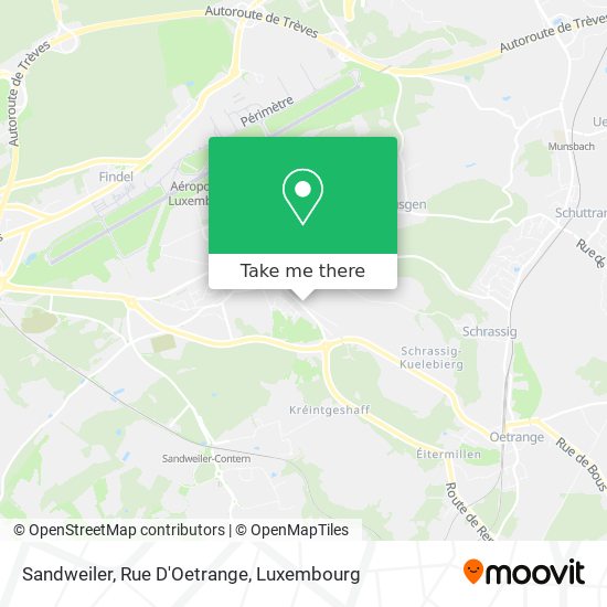 Sandweiler, Rue D'Oetrange map