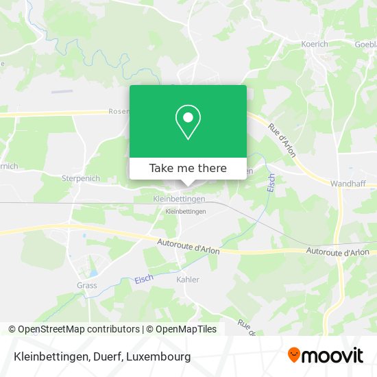 Kleinbettingen, Duerf Karte