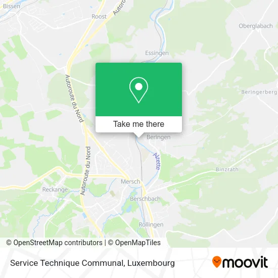 Service Technique Communal map
