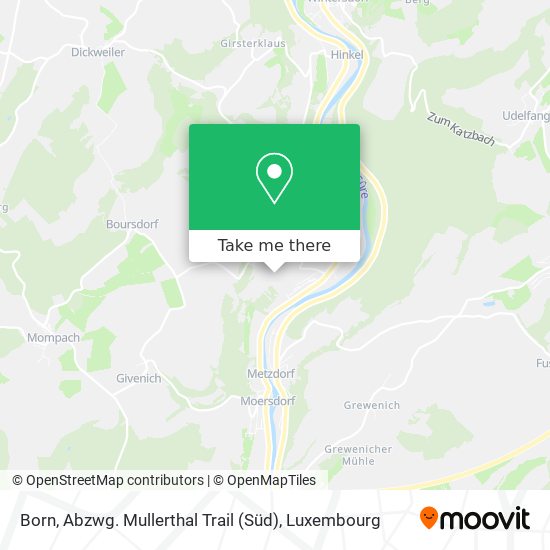 Born, Abzwg. Mullerthal Trail (Süd) Karte