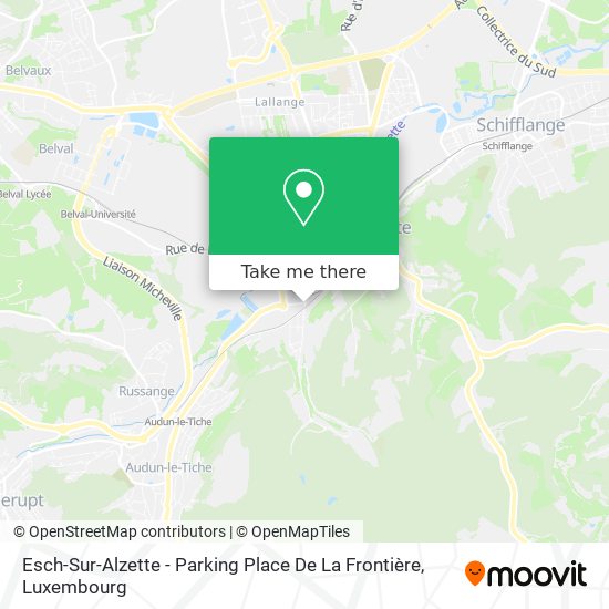 Esch-Sur-Alzette - Parking Place De La Frontière Karte