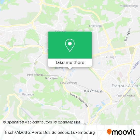 Esch / Alzette, Porte Des Sciences Karte