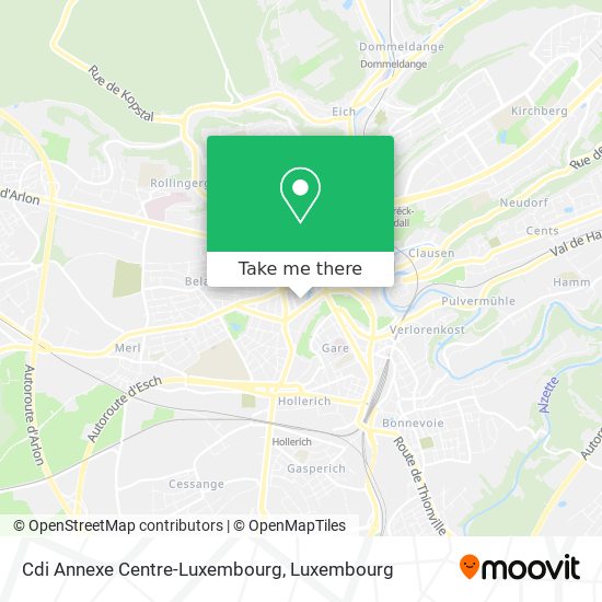 Cdi Annexe Centre-Luxembourg map