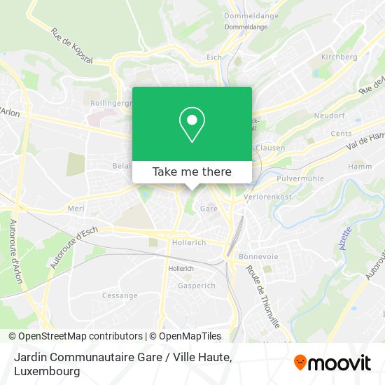 Jardin Communautaire Gare / Ville Haute map