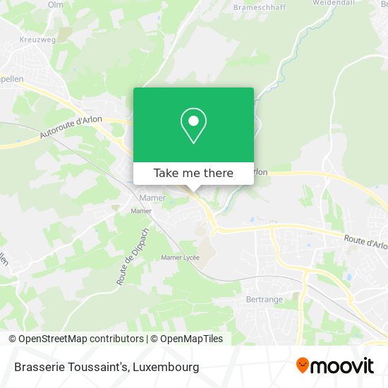 Brasserie Toussaint's map