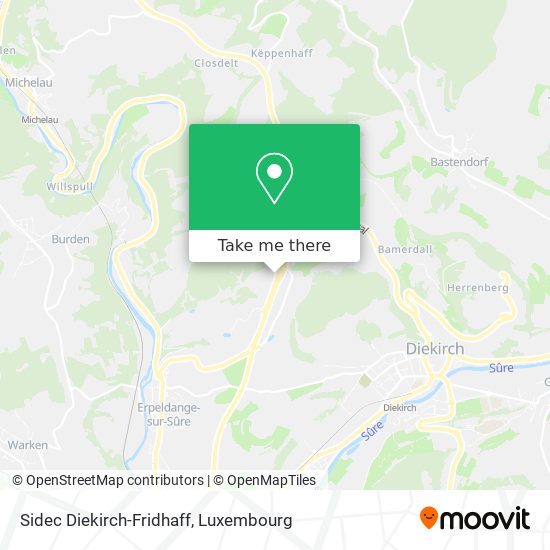 Sidec Diekirch-Fridhaff map