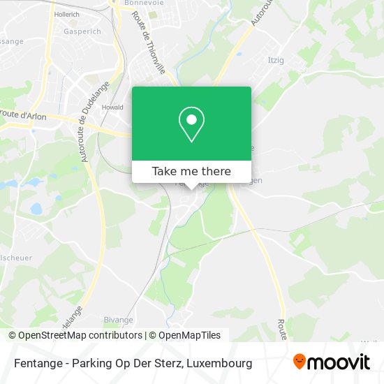 Fentange - Parking Op Der Sterz Karte