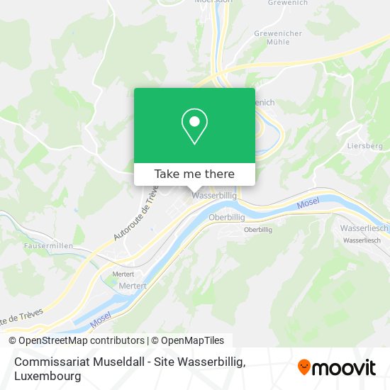 Commissariat Museldall - Site Wasserbillig map