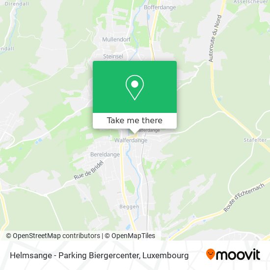 Helmsange - Parking Biergercenter map