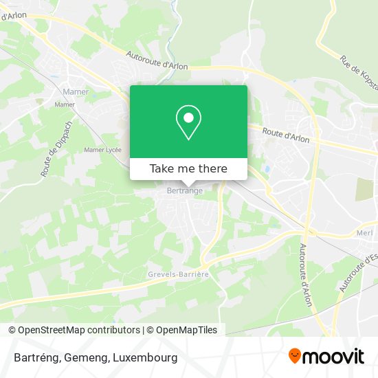 Bartréng, Gemeng map