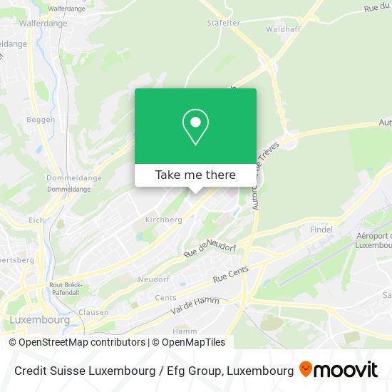 Credit Suisse Luxembourg / Efg Group map