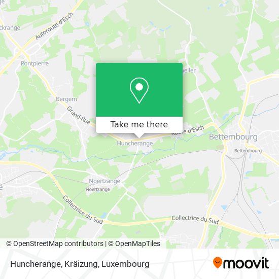 Huncherange, Kräizung map