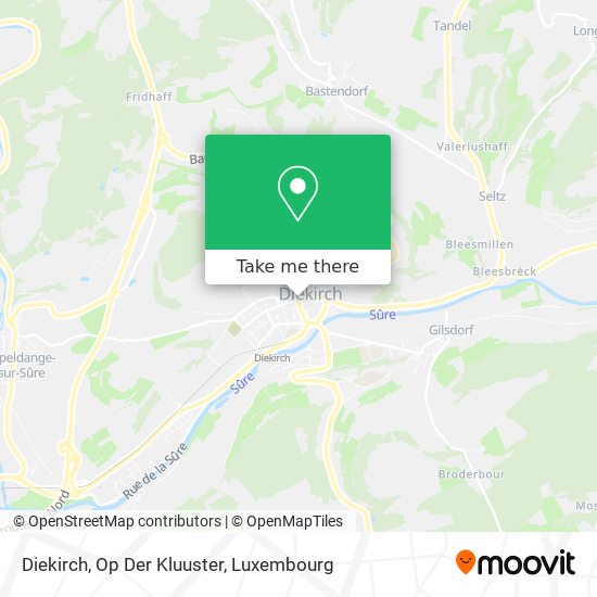 Diekirch, Op Der Kluuster Karte