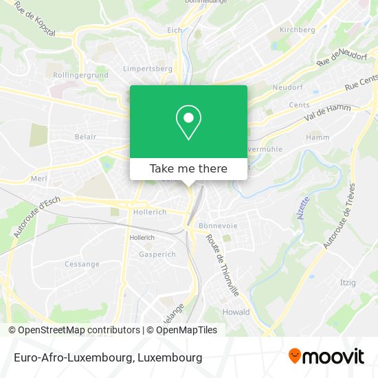 Euro-Afro-Luxembourg map