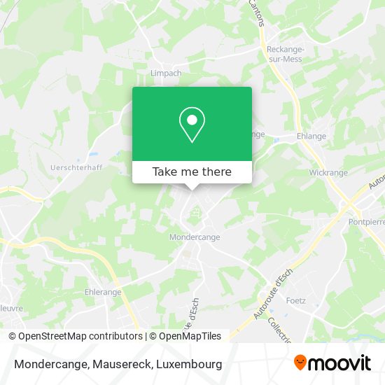 Mondercange, Mausereck map