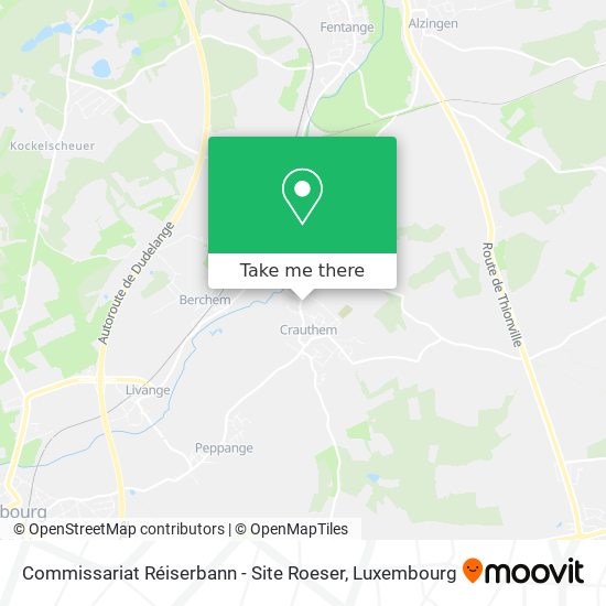 Commissariat Réiserbann - Site Roeser map