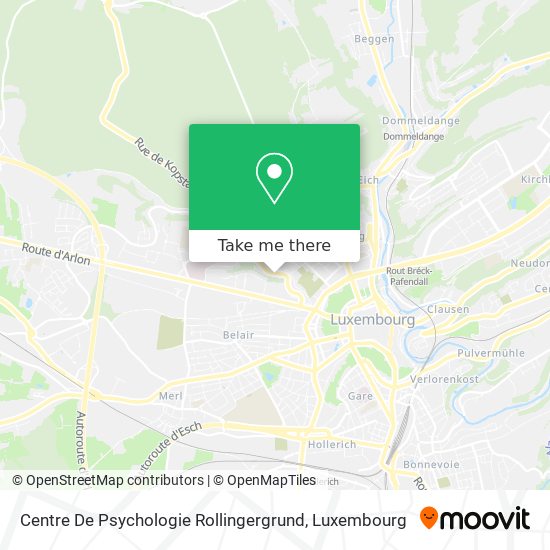 Centre De Psychologie Rollingergrund Karte