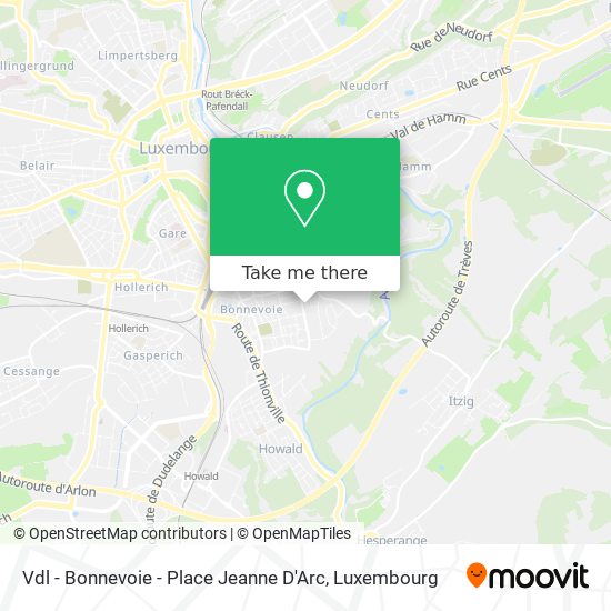 Vdl - Bonnevoie - Place Jeanne D'Arc map