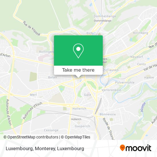 Luxembourg, Monterey map