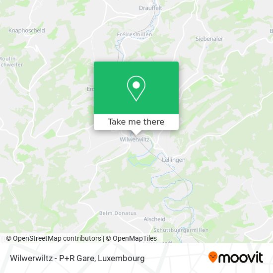 Wilwerwiltz - P+R Gare map