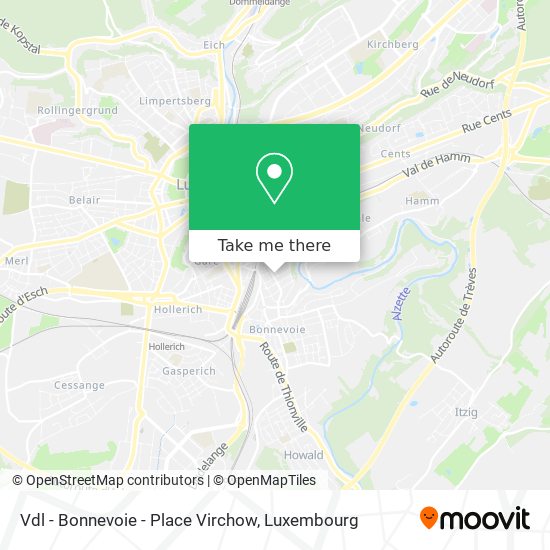 Vdl - Bonnevoie - Place Virchow map