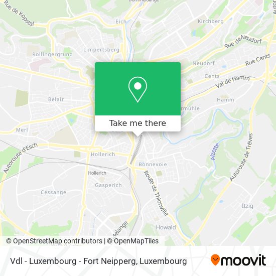 Vdl - Luxembourg - Fort Neipperg map
