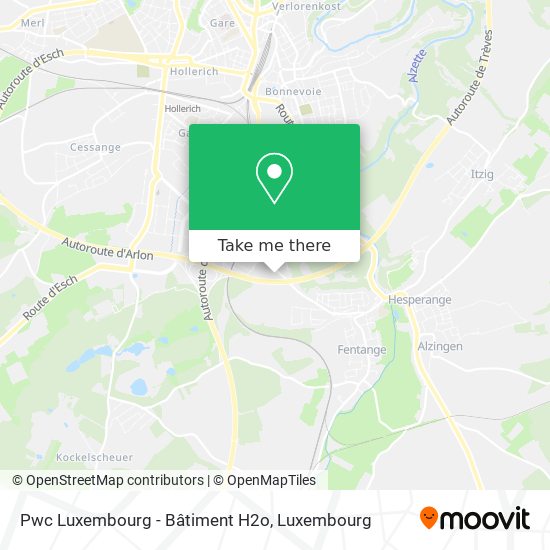 Pwc Luxembourg - Bâtiment H2o map