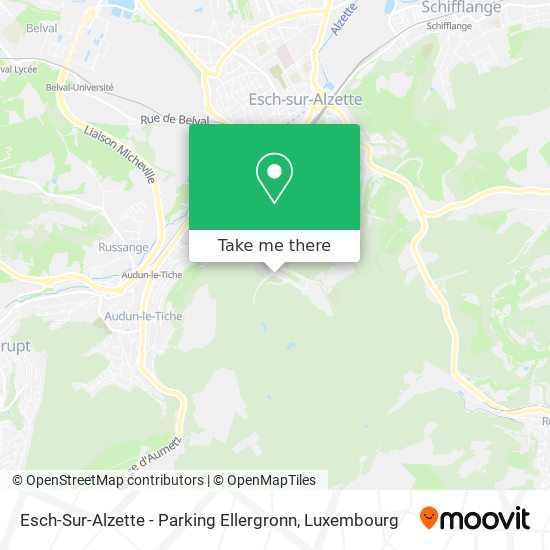 Esch-Sur-Alzette - Parking Ellergronn map