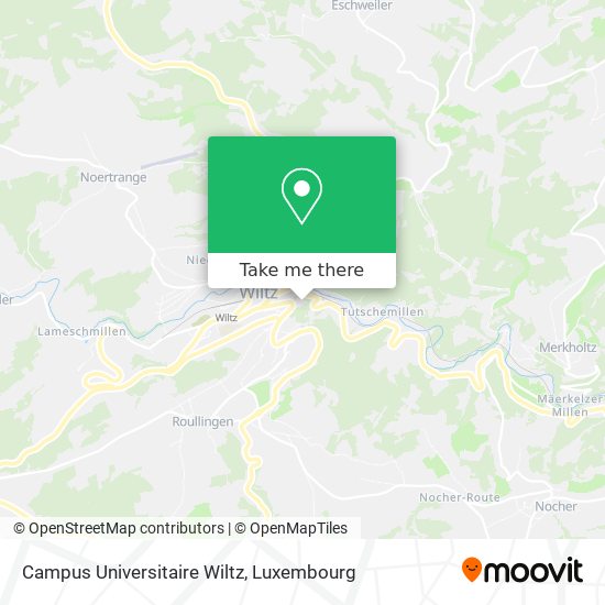 Campus Universitaire Wiltz Karte