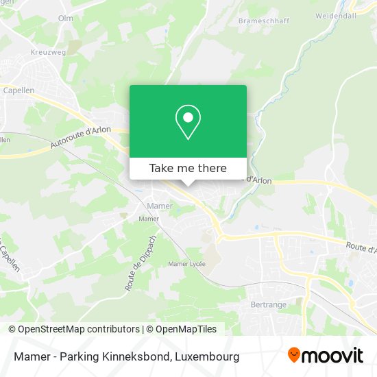 Mamer - Parking Kinneksbond map