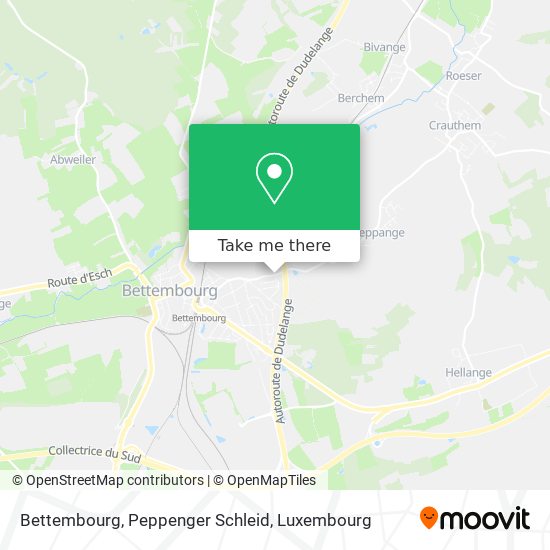 Bettembourg, Peppenger Schleid Karte