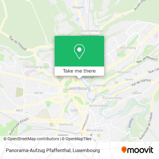 Panorama-Aufzug Pfaffenthal map
