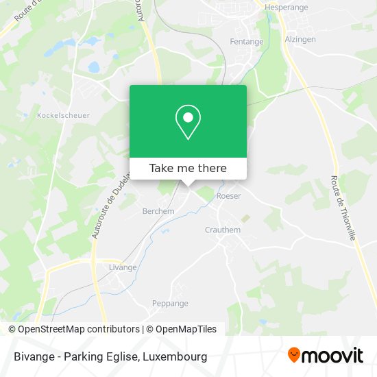 Bivange - Parking Eglise Karte