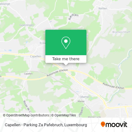 Capellen - Parking Za Pafebruch Karte