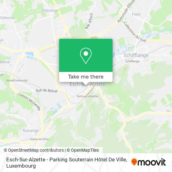 Esch-Sur-Alzette - Parking Souterrain Hôtel De Ville Karte