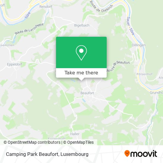 Camping Park Beaufort Karte