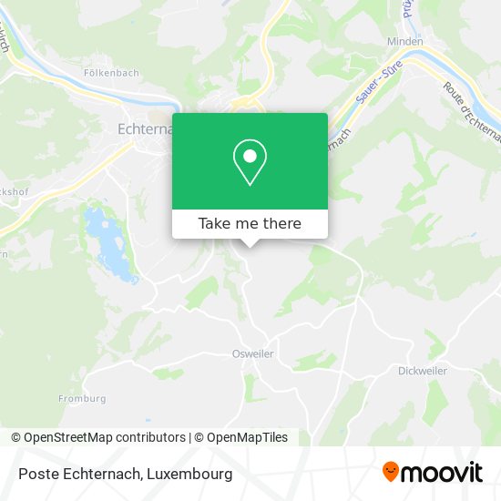 Poste Echternach map
