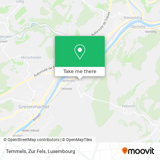 Temmels, Zur Fels map