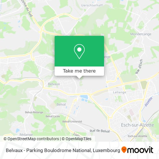 Belvaux - Parking Boulodrome National map