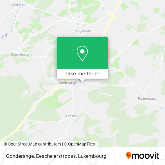 Gonderange, Eeschelerstrooss map
