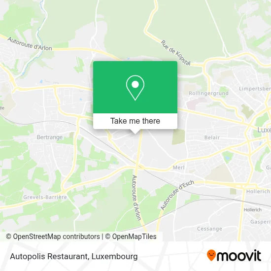 Autopolis Restaurant map
