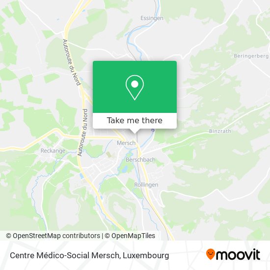 Centre Médico-Social Mersch Karte