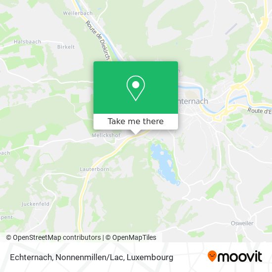 Echternach, Nonnenmillen/Lac map