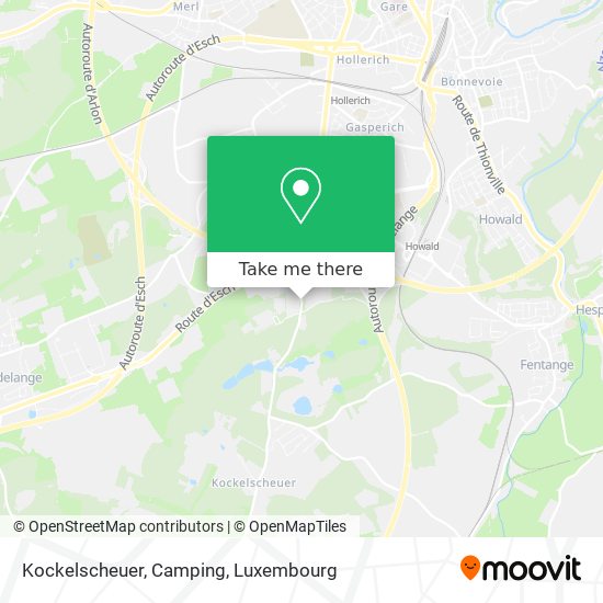 Kockelscheuer, Camping map