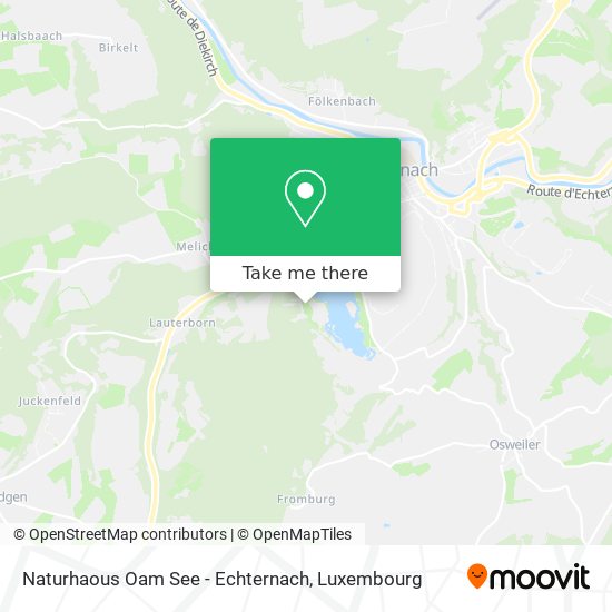Naturhaous Oam See - Echternach map