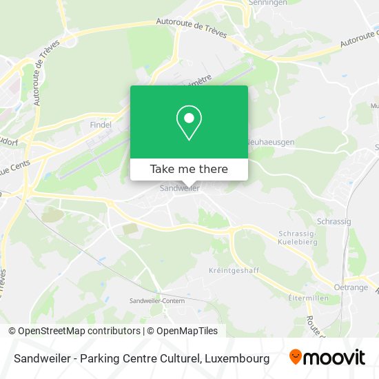 Sandweiler - Parking Centre Culturel map