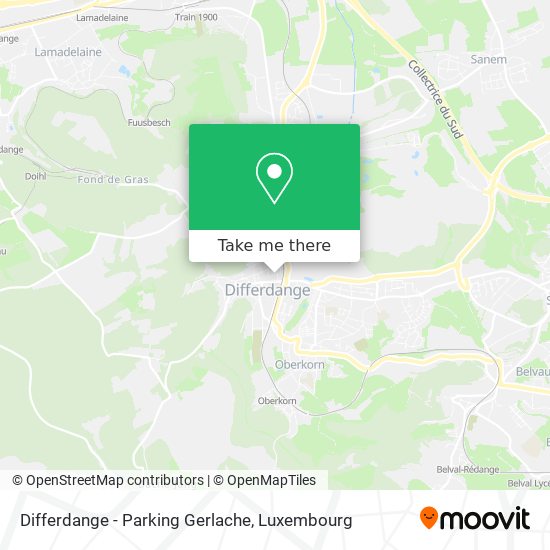 Differdange - Parking Gerlache Karte