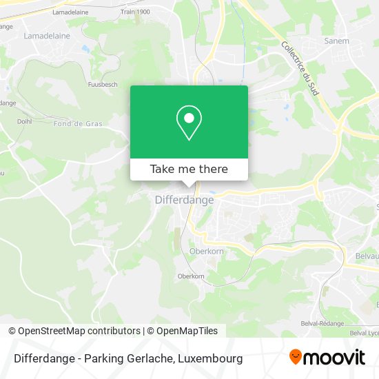 Differdange - Parking Gerlache map