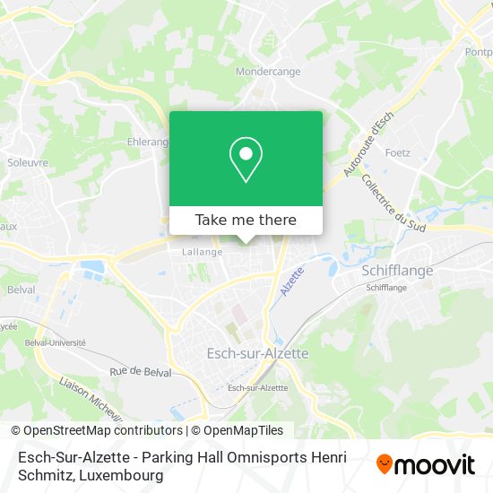 Esch-Sur-Alzette - Parking Hall Omnisports Henri Schmitz map