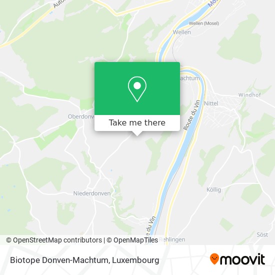 Biotope Donven-Machtum map